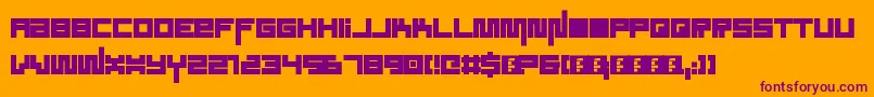 SoundSystem Font – Purple Fonts on Orange Background