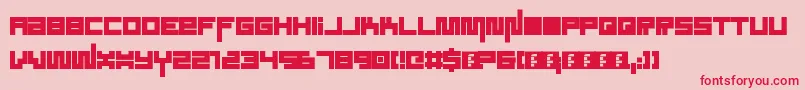 SoundSystem Font – Red Fonts on Pink Background