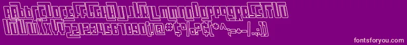 SfCosmicAgeOutlineOblique Font – Pink Fonts on Purple Background