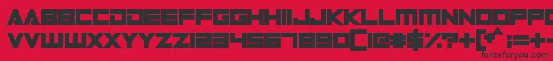 Police DigitalDare – polices noires sur fond rouge