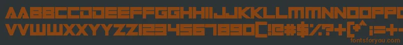 Czcionka DigitalDare – brązowe czcionki na czarnym tle