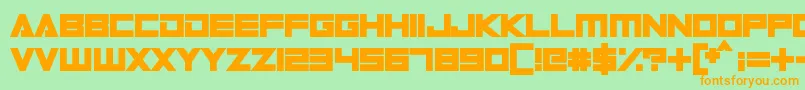 Więcej informacji o czcionce DigitalDare Czcionka DigitalDare – pomarańczowe czcionki na zielonym tle