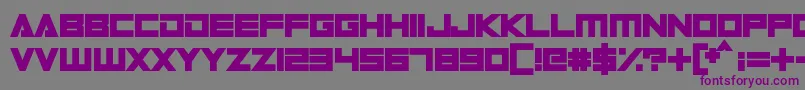 Czcionka DigitalDare – fioletowe czcionki na szarym tle