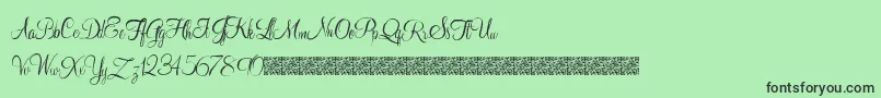 Youngranger Font – Black Fonts on Green Background