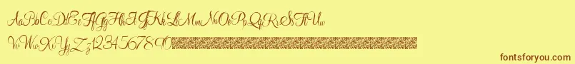 Youngranger Font – Brown Fonts on Yellow Background