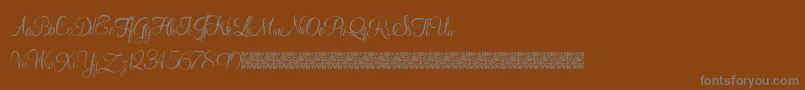 Youngranger Font – Gray Fonts on Brown Background