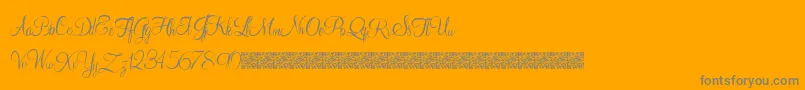 Youngranger-Schriftart – Graue Schriften auf orangefarbenem Hintergrund