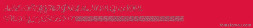 Youngranger Font – Gray Fonts on Red Background