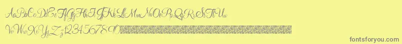 Youngranger Font – Gray Fonts on Yellow Background