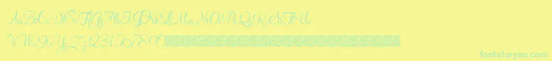 Youngranger Font – Green Fonts on Yellow Background
