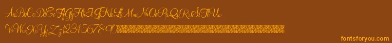 Youngranger Font – Orange Fonts on Brown Background