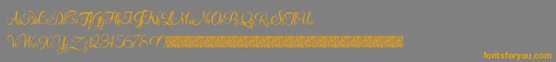 Youngranger Font – Orange Fonts on Gray Background