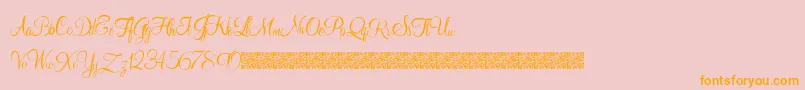 Youngranger Font – Orange Fonts on Pink Background