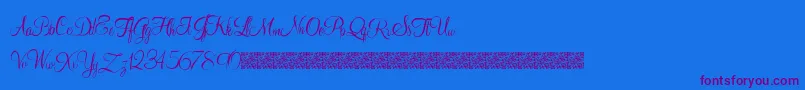 Youngranger Font – Purple Fonts on Blue Background