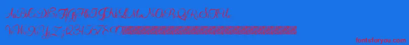 Youngranger Font – Red Fonts on Blue Background