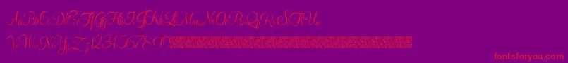 Youngranger Font – Red Fonts on Purple Background