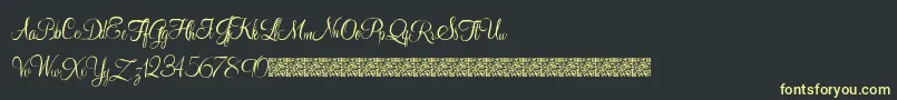 Youngranger Font – Yellow Fonts on Black Background