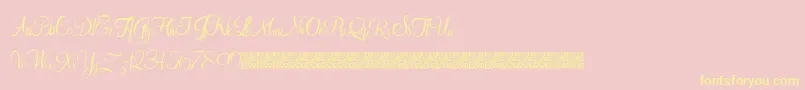 Youngranger Font – Yellow Fonts on Pink Background