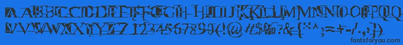 MiltownIi Font – Black Fonts on Blue Background