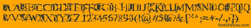 MiltownIi Font – Black Fonts on Orange Background