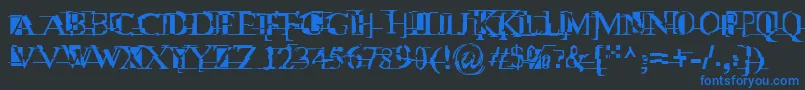 MiltownIi Font – Blue Fonts on Black Background