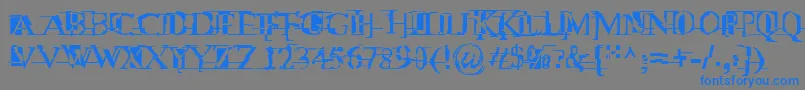 MiltownIi Font – Blue Fonts on Gray Background