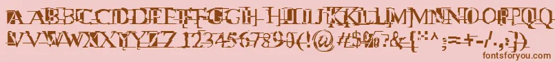 MiltownIi Font – Brown Fonts on Pink Background