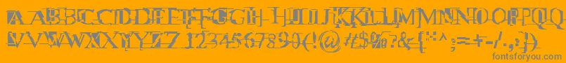 MiltownIi Font – Gray Fonts on Orange Background