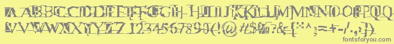 MiltownIi Font – Gray Fonts on Yellow Background