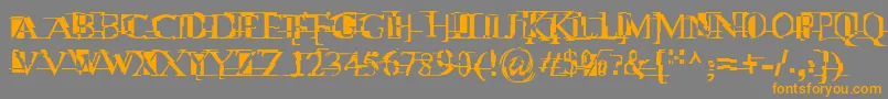 MiltownIi Font – Orange Fonts on Gray Background