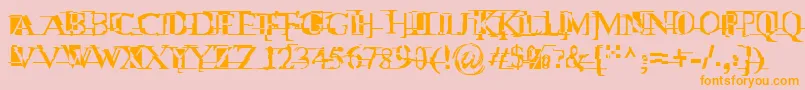 MiltownIi Font – Orange Fonts on Pink Background