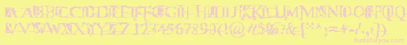 MiltownIi Font – Pink Fonts on Yellow Background