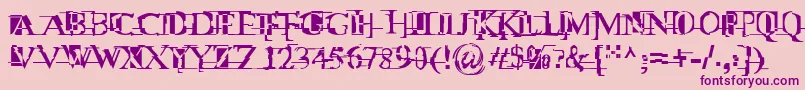 MiltownIi Font – Purple Fonts on Pink Background