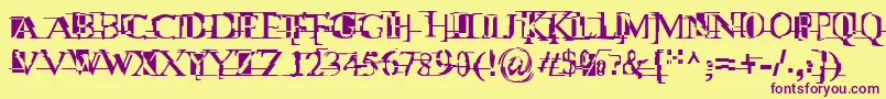 MiltownIi Font – Purple Fonts on Yellow Background