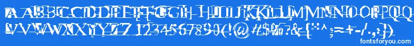 MiltownIi Font – White Fonts on Blue Background