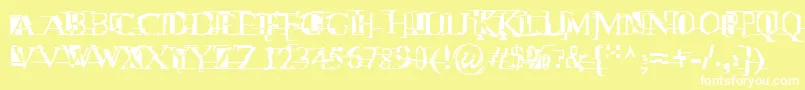 MiltownIi Font – White Fonts on Yellow Background