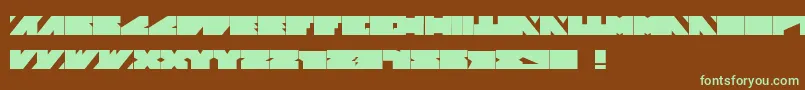 Шрифт Vision – зелёные шрифты на коричневом фоне