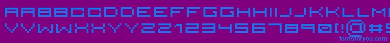 Serious 4 Font – Blue Fonts on Purple Background