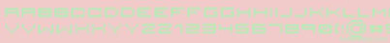 Serious 4 Font – Green Fonts on Pink Background