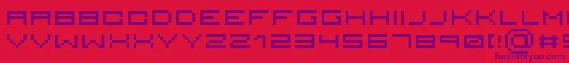 Serious 4 Font – Purple Fonts on Red Background