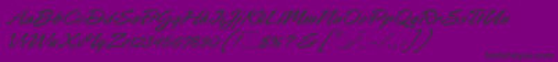 RapierLetLetPlain.1.0-fontti – mustat fontit violetilla taustalla