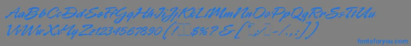 RapierLetLetPlain.1.0-Schriftart – Blaue Schriften auf grauem Hintergrund