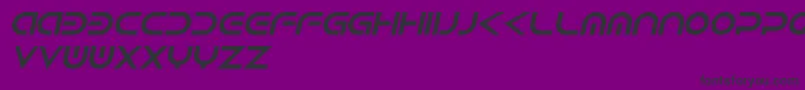 AndroidItalic-Schriftart – Schwarze Schriften auf violettem Hintergrund