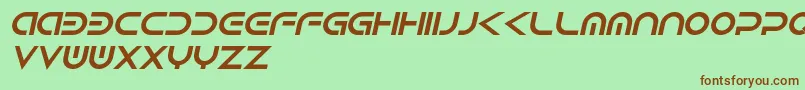 AndroidItalic Font – Brown Fonts on Green Background