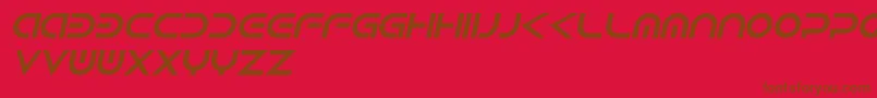 フォントAndroidItalic – 赤い背景に茶色の文字