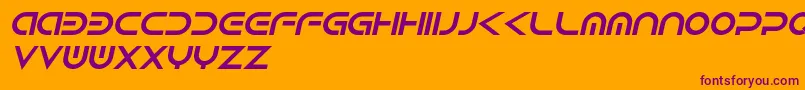 AndroidItalic Font – Purple Fonts on Orange Background