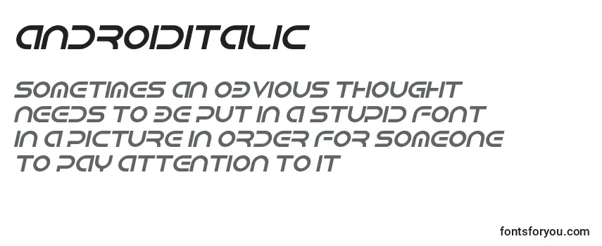 Шрифт AndroidItalic