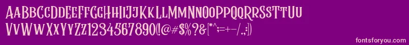RumbleBrave Font – Pink Fonts on Purple Background