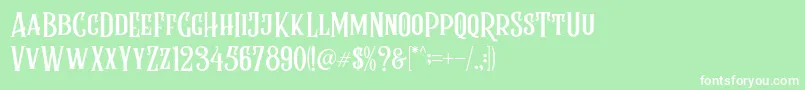 RumbleBrave Font – White Fonts on Green Background