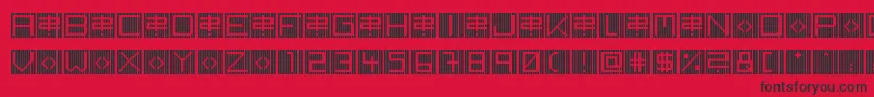 Police BackToHeavyCoatFatGroundLinev – polices noires sur fond rouge